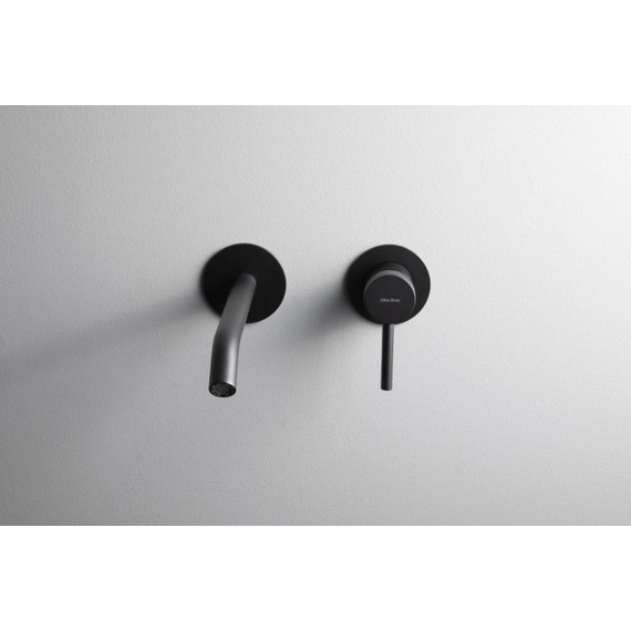 Смеситель для раковины настенный Allen Brau Priority 5.31A03-31 (со скрытой частью) чёрный матовый - фото 7