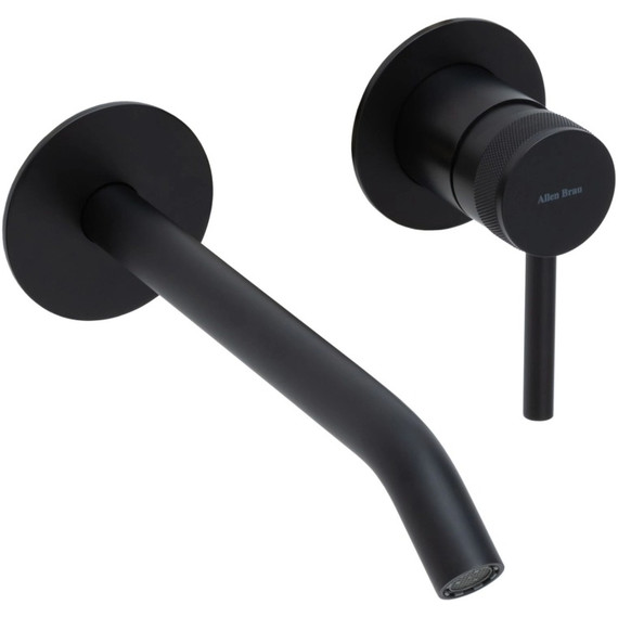 Смеситель для раковины настенный Allen Brau Priority 5.31A03-31 (со скрытой частью) чёрный матовый - фото 4