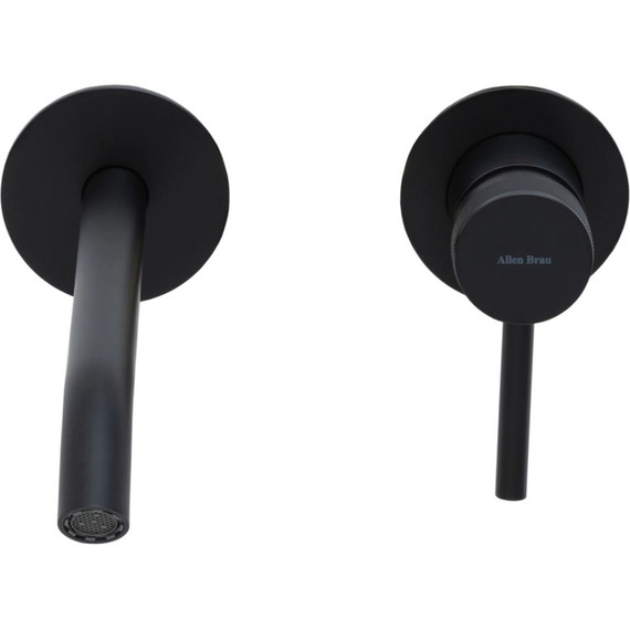 Смеситель для раковины настенный Allen Brau Priority 5.31A03-31 (со скрытой частью) чёрный матовый - фото 6