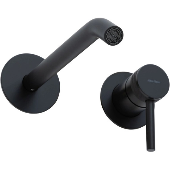 Смеситель для раковины настенный Allen Brau Priority 5.31A03-31 (со скрытой частью) чёрный матовый - фото 5