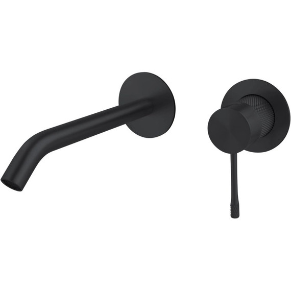 Смеситель для раковины настенный Allen Brau Priority 4.0 5.31C03-31 (со скрытой частью) чёрный матовый - фото 