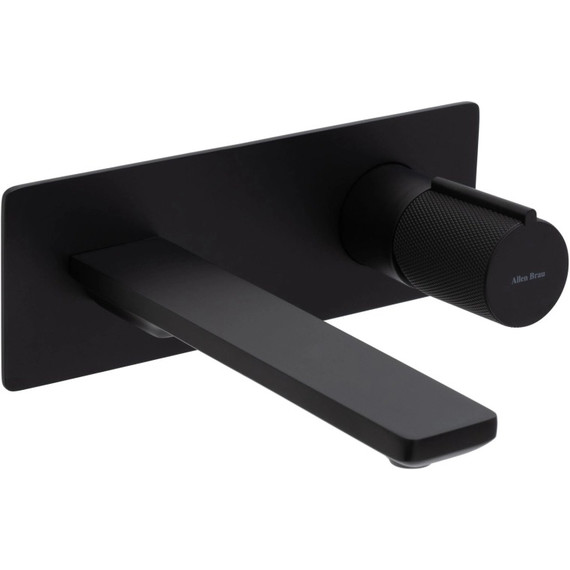 Смеситель для раковины настенный Allen Brau Liberty 5.33004-31 (со скрытой частью) чёрный матовый - фото 