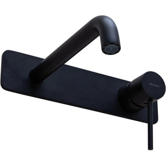 Смеситель для раковины настенный Allen Brau Glority 5.51004-31 (со скрытой частью) чёрный матовый - фото 4