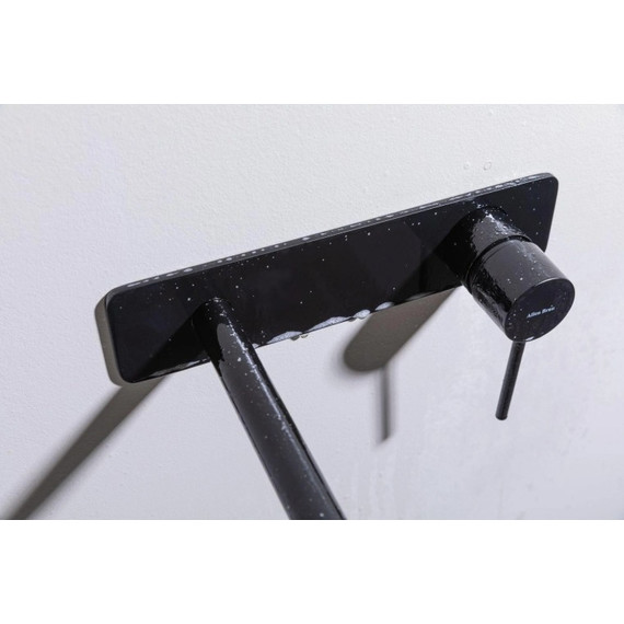 Смеситель для раковины настенный Allen Brau Glority 5.51004-31 (со скрытой частью) чёрный матовый - фото 11