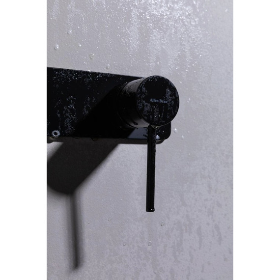 Смеситель для раковины настенный Allen Brau Glority 5.51004-31 (со скрытой частью) чёрный матовый - фото 6