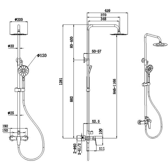 Душевая стойка Allen Brau Eclipse 5.E1006-00 - фото 6