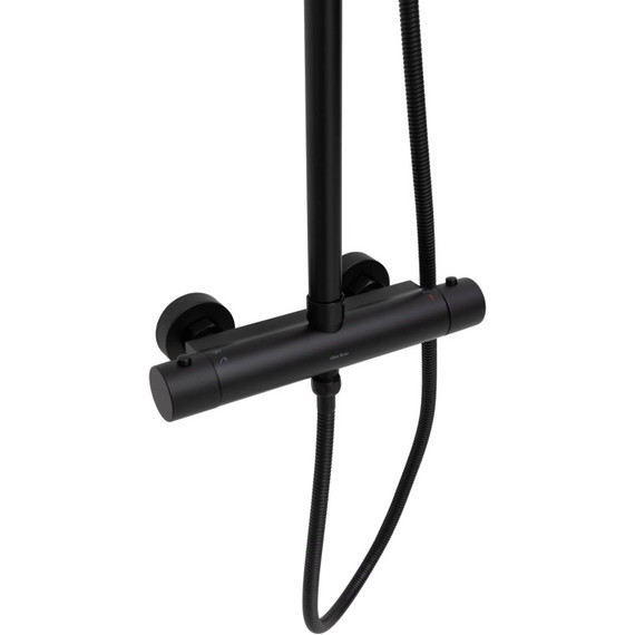 Душевая стойка с термостатом Allen Brau Eclipse 3.0 5.E1A11-31, чёрный матовый - фото 3