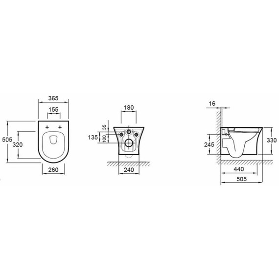 Инсталляция с подвесным безободковым унитазом Jacob Delafon Aleo E21731RU-BL, сиденье с тонкой крышкой микролифт - фото 6
