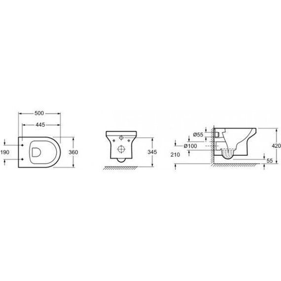 Инсталляция с подвесным безободковым унитазом Jacob Delafon Elite E21743RU-CP, сиденье с тонкой крышкой микролифт - фото 5