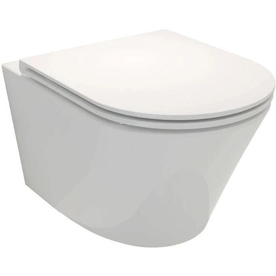 Инсталляция с подвесным безободковым унитазом Jacob Delafon Rodin+ E21750RU-BL, сиденье с тонкой крышкой микролифт - фото 3