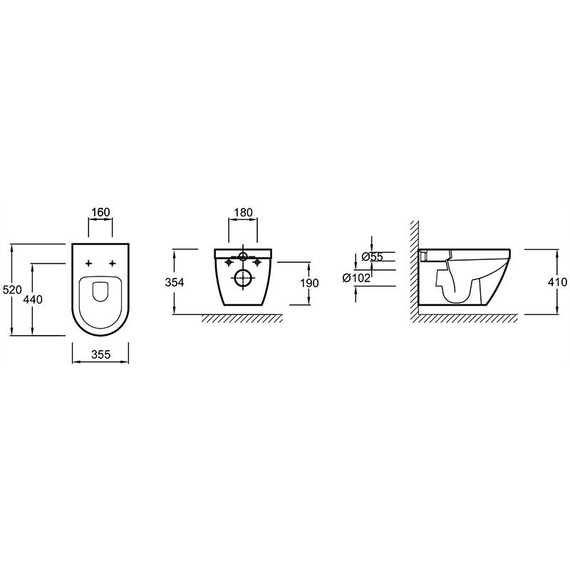 Инсталляция с подвесным безободковым унитазом Jacob Delafon Rodin+ E21750RU-CP, сиденье с тонкой крышкой микролифт - фото 7