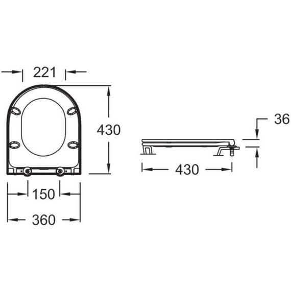 Инсталляция с подвесным безободковым унитазом Jacob Delafon Rodin+ E21750RU-CP, сиденье с тонкой крышкой микролифт - фото 6