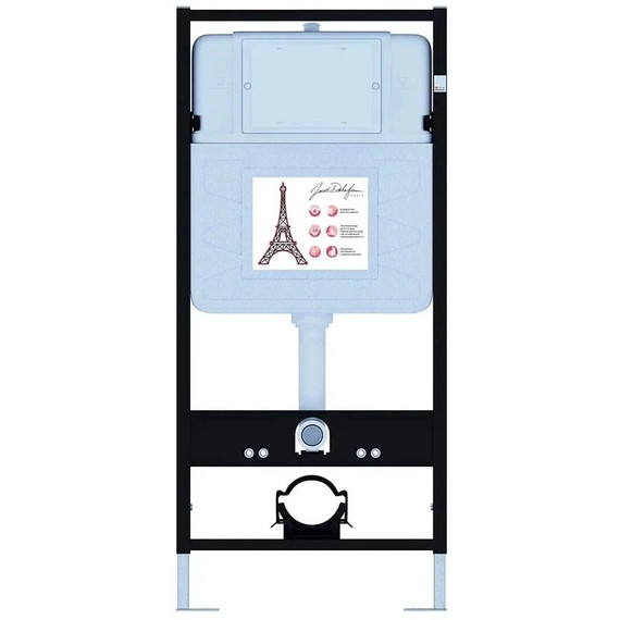 Инсталляция с подвесным безободковым унитазом Jacob Delafon Modern Life E21775RU-BL, сиденье с тонкой крышкой микролифт - фото 2