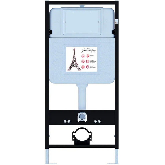 Инсталляция с подвесным безободковым унитазом Jacob Delafon Vive E28079RU-CP, сиденье с тонкой крышкой микролифт - фото 3