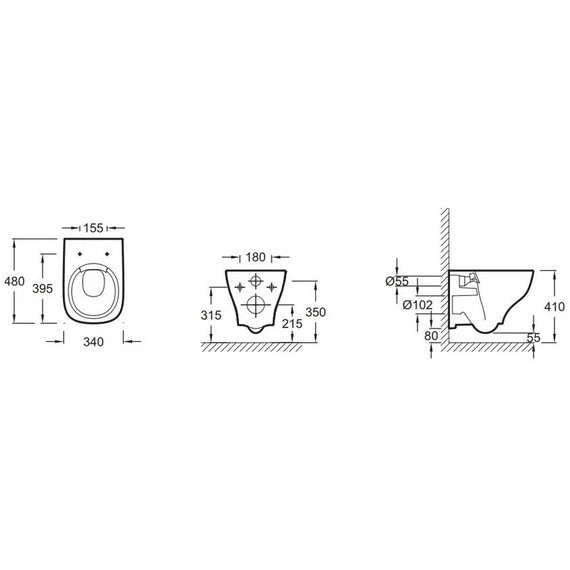 Инсталляция с подвесным безободковым унитазом Jacob Delafon Struktura EDF103-CP, сиденье с крышкой микролифт - фото 7