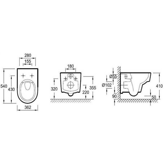 Инсталляция с подвесным унитазом Jacob Delafon Odeon Rive Gauche EDR103-00, сиденье с тонкой крышкой микролифт - фото 8