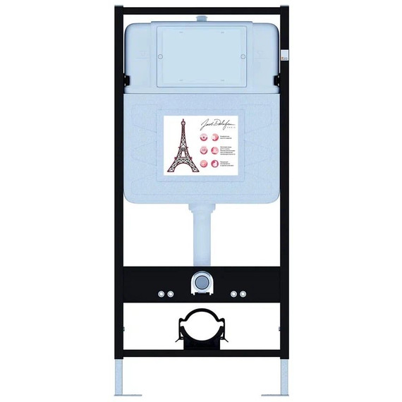 Инсталляция с подвесным унитазом Jacob Delafon Odeon Rive Gauche EDR103-00, сиденье с тонкой крышкой микролифт - фото 2