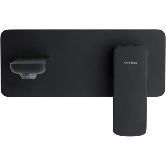 Смеситель для раковины настенный Allen Brau Infinity 5.21003-31 (со скрытой частью) чёрный матовый - фото 2