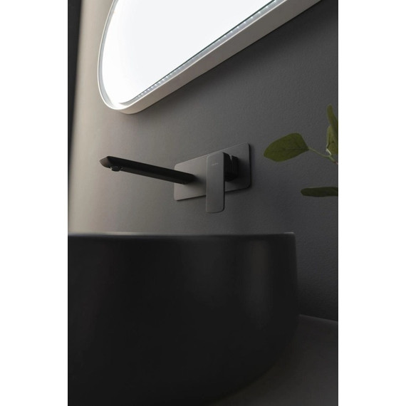 Смеситель для раковины настенный Allen Brau Infinity 5.21003-31 (со скрытой частью) чёрный матовый - фото 6