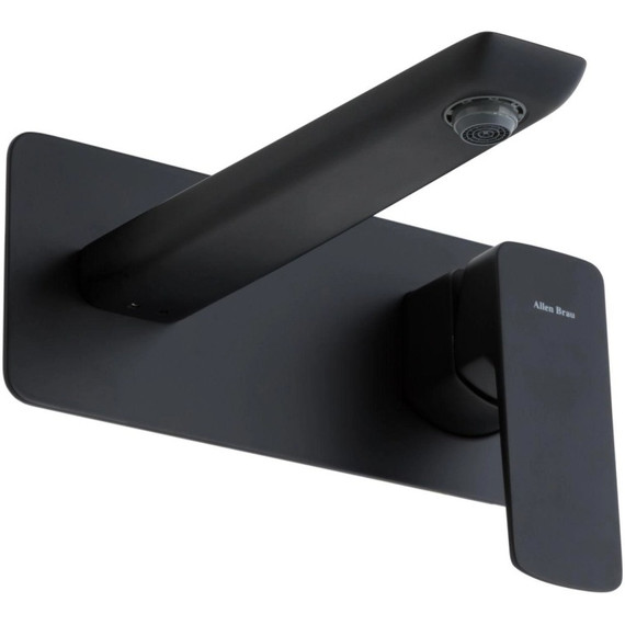 Смеситель для раковины настенный Allen Brau Infinity 5.21003-31 (со скрытой частью) чёрный матовый - фото 3