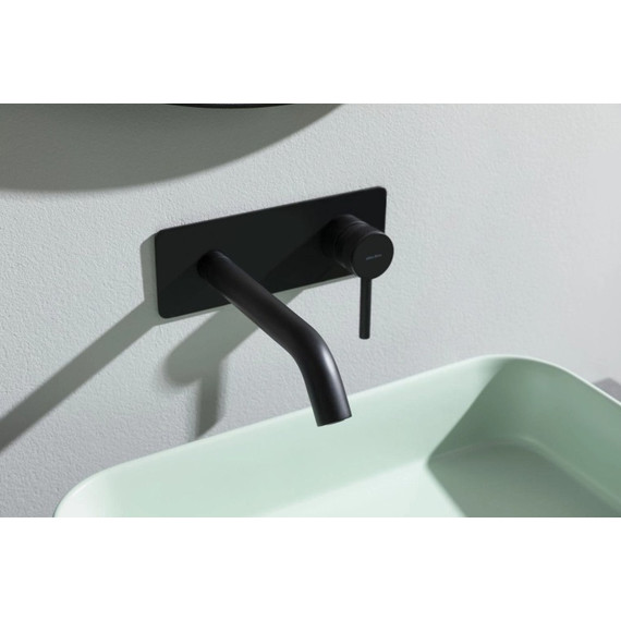 Смеситель для раковины настенный Allen Brau Priority 5.31003-31 (со скрытой частью) чёрный матовый - фото 7