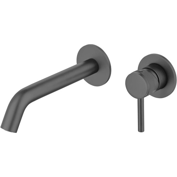 Смеситель для раковины настенный Allen Brau Priority 5.31030-MG (со скрытой частью) графит - фото 