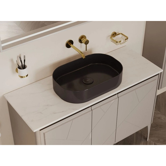 Смеситель для раковины настенный Allen Brau Priority 5.31A03-GB (со скрытой частью) золото - фото 3