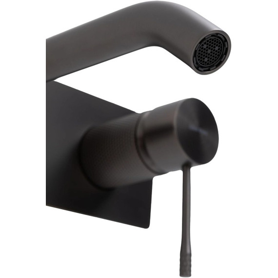 Смеситель для раковины настенный Allen Brau Priority 4.0 5.31D03-MG (со скрытой частью) графит - фото 2