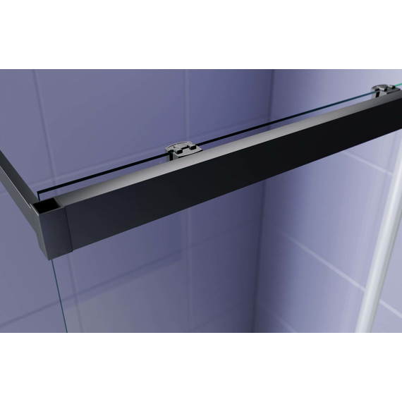 Душевая перегородка Aquatek Walk in 120 см AQ.WISL.120.1BL (стекло 8 мм) с кронштейном в комплекте, чёрный матовый/прозрачное - фото 2