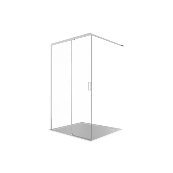 Душевая перегородка Aquatek Walk in 120 см AQ.WISL.120.1CH (стекло 8 мм) с кронштейном в комплекте, серебро/прозрачное - фото 8