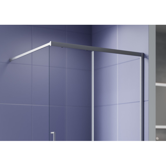 Душевая перегородка Aquatek Walk in 120 см AQ.WISL.120.1GM (стекло 8 мм) с кронштейном в комплекте, оружейная сталь/прозрачное - фото 2