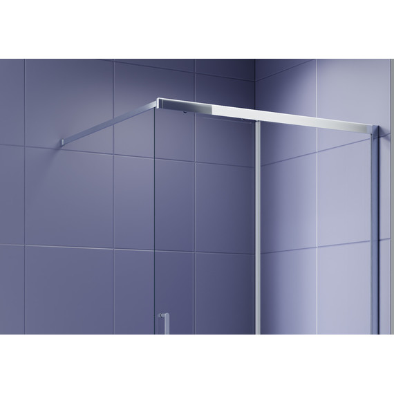 Душевая перегородка Aquatek Walk in 120 см AQ.WISL.120.1CH (стекло 8 мм) с кронштейном в комплекте, серебро/прозрачное - фото 2