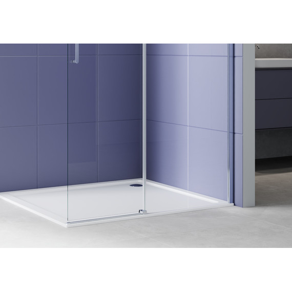 Душевая перегородка Aquatek Walk in 120 см AQ.WISL.120.1CH (стекло 8 мм) с кронштейном в комплекте, серебро/прозрачное - фото 3