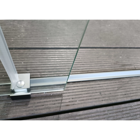 Душевая перегородка Aquatek Walk in 120 см AQ.WISL.120.1CH (стекло 8 мм) с кронштейном в комплекте, серебро/прозрачное - фото 4