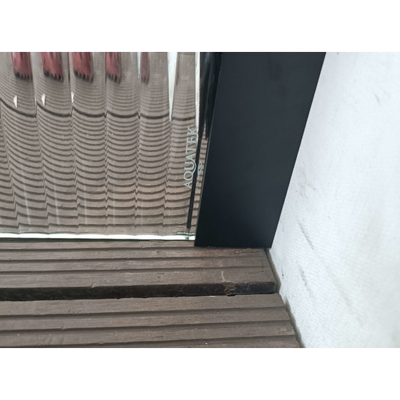 Душевая перегородка Aquatek Walk in 120 см AQ.WI.120.2BL (стекло 8 мм) с кронштейном в комплекте, чёрный матовый/матовое - фото 4