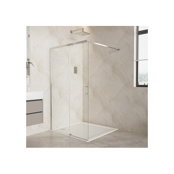 Душевая перегородка Aquatek Walk in 120 см AQ.WISL.120.1CH (стекло 8 мм) с кронштейном в комплекте, серебро/прозрачное - фото 7