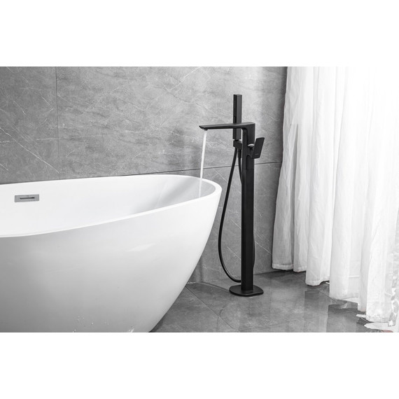 Смеситель для ванны Allen Brau Infinity 5.21009-31 (со скрытой частью) чёрный матовый - фото 5