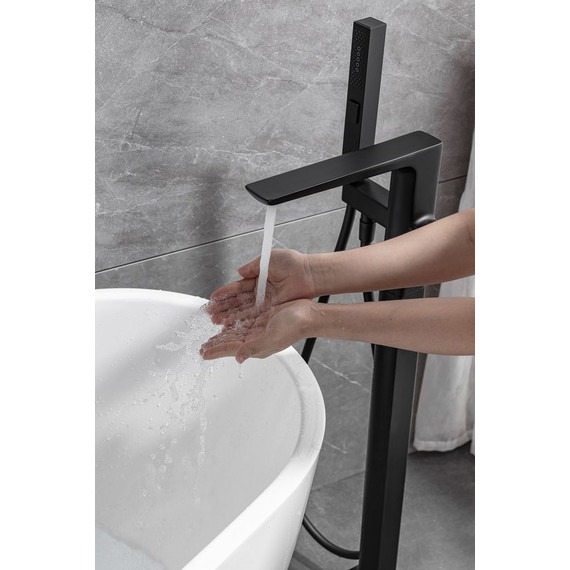 Смеситель для ванны Allen Brau Infinity 5.21009-31 (со скрытой частью) чёрный матовый - фото 6