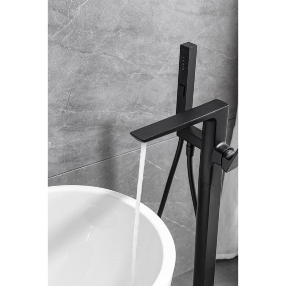 Смеситель для ванны Allen Brau Infinity 5.21009-31 (со скрытой частью) чёрный матовый - фото 7