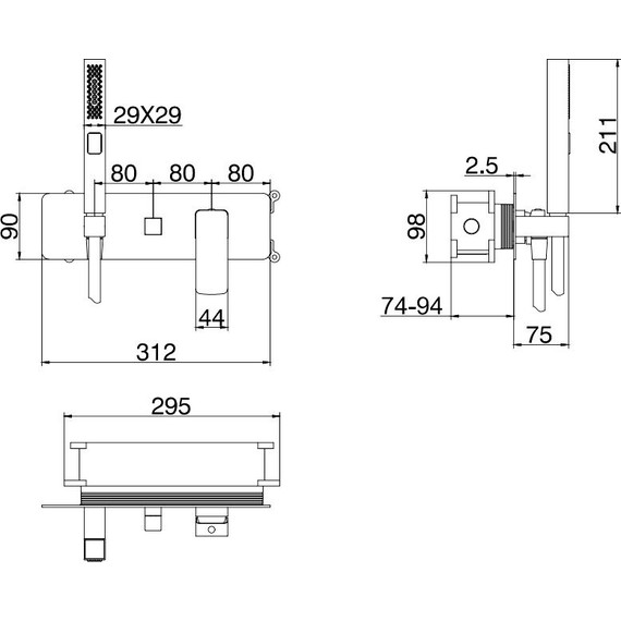 Смеситель для душа Allen Brau Infinity 5.21011-31 (со скрытой частью) чёрный матовый - фото 7