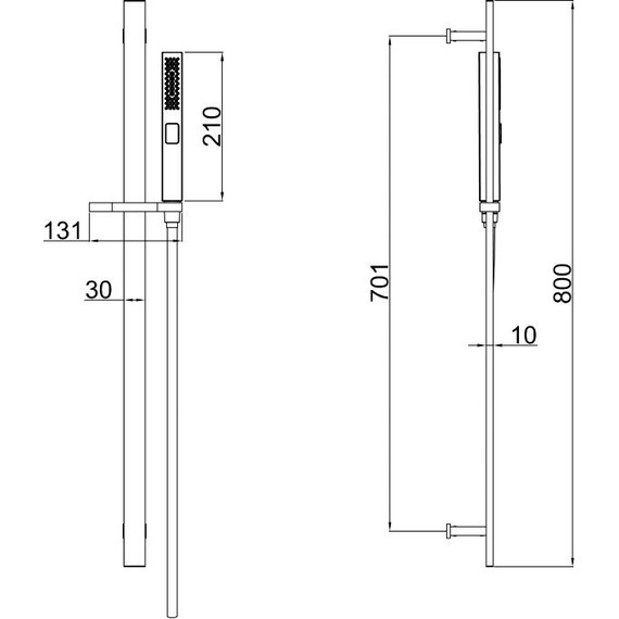 Душевой гарнитур Allen Brau Infinity 5.21013-31, чёрный матовый - фото 12