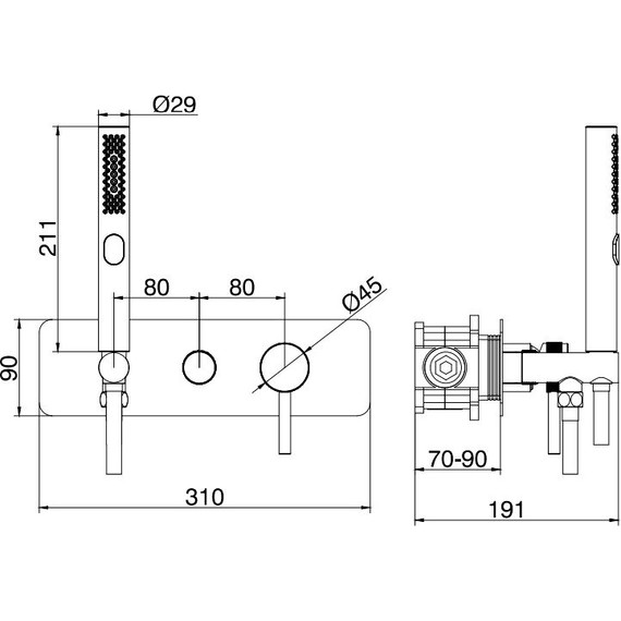 Смеситель для душа Allen Brau Priority 5.31009-00 (со скрытой частью) - фото 7