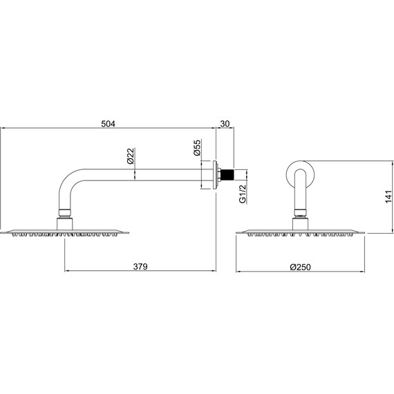 Верхний душ Allen Brau Priority 250 мм 5.31017-BN, никель - фото 5
