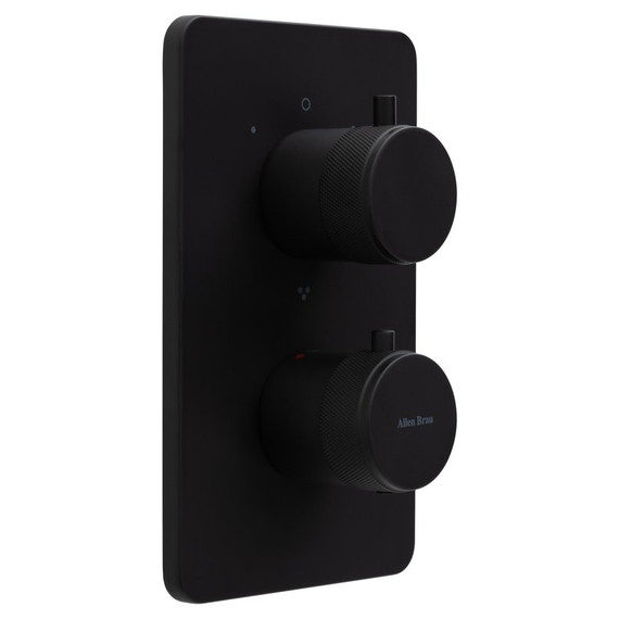 Смеситель для ванны с термостатом Allen Brau Priority 5.31314-31 (со скрытой частью) чёрный матовый - фото 