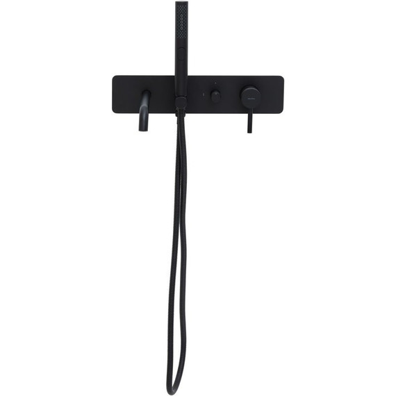 Смеситель для ванны Allen Brau Priority 5.31A05-31 (со скрытой частью) чёрный матовый - фото 2