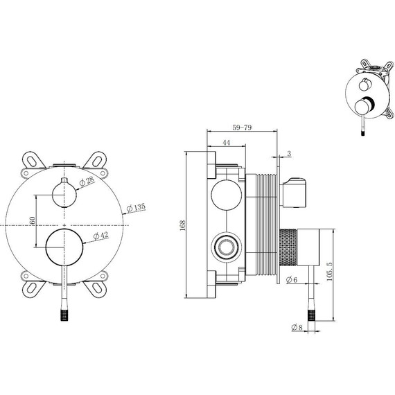 Смеситель для душа Allen Brau Priority 4.0 5.31C11-31 (со скрытой частью) чёрный матовый - фото 2