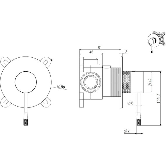 Смеситель для душа Allen Brau Priority 4.0 5.31C12-MG (со скрытой частью) графит - фото 2