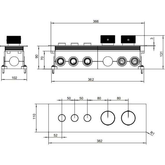 Смеситель для душа с термостатом Allen Brau Liberty 5.33003-00 (со скрытой частью) - фото 12