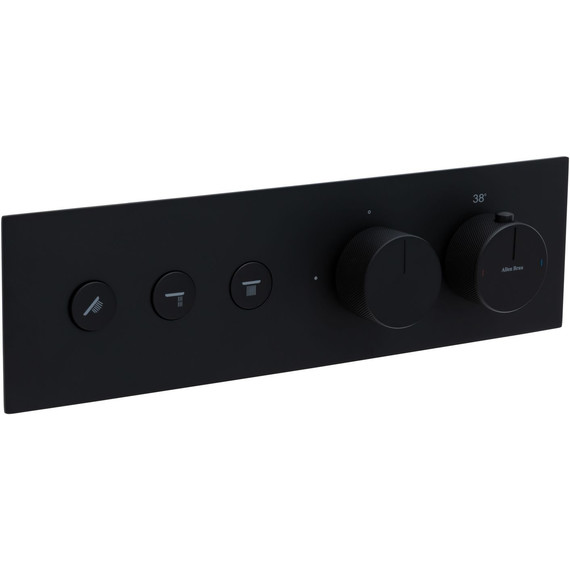 Смеситель для душа с термостатом Allen Brau Liberty 5.33003-31 (со скрытой частью) чёрный матовый - фото 3