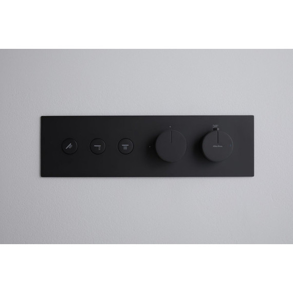 Смеситель для душа с термостатом Allen Brau Liberty 5.33003-31 (со скрытой частью) чёрный матовый - фото 7